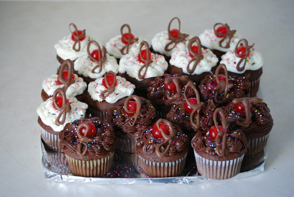 Cherry-Topped with Chocolate Bow